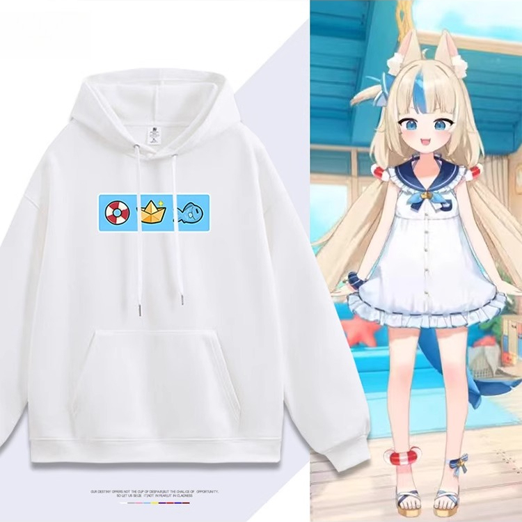 貓鯊Sameko Saba二次元Vtuber 聯名衛衣2025秋冬新款 親子情侶裝連帽衛衣