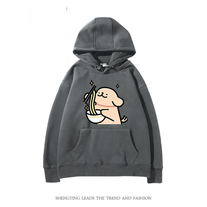 線條小狗 聯名衛衣2024秋冬新款親子情侶裝薄絨款連帽衛衣