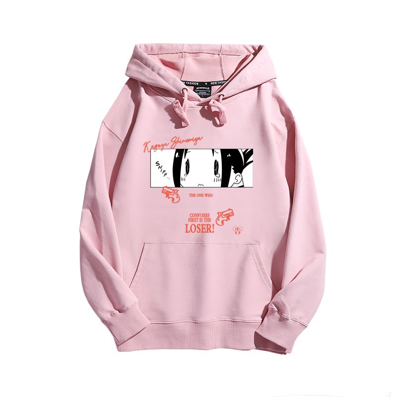 輝夜大小姐想讓我告白聯名衛衣2024秋冬新款親子情侶裝薄絨款連帽衛衣