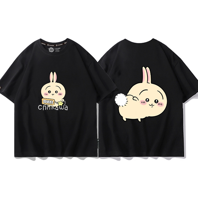 Chiikawa聯名衛衣2024秋冬新款親子情侶裝薄絨款連帽衛衣