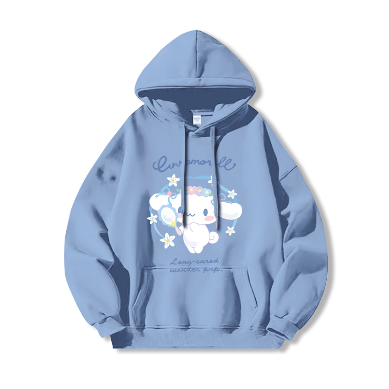 三麗鷗 聯名衛衣2024秋冬新款親子情侶裝薄絨款連帽衛衣