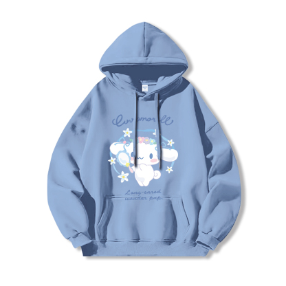 三麗鷗 聯名衛衣2024秋冬新款親子情侶裝薄絨款連帽衛衣