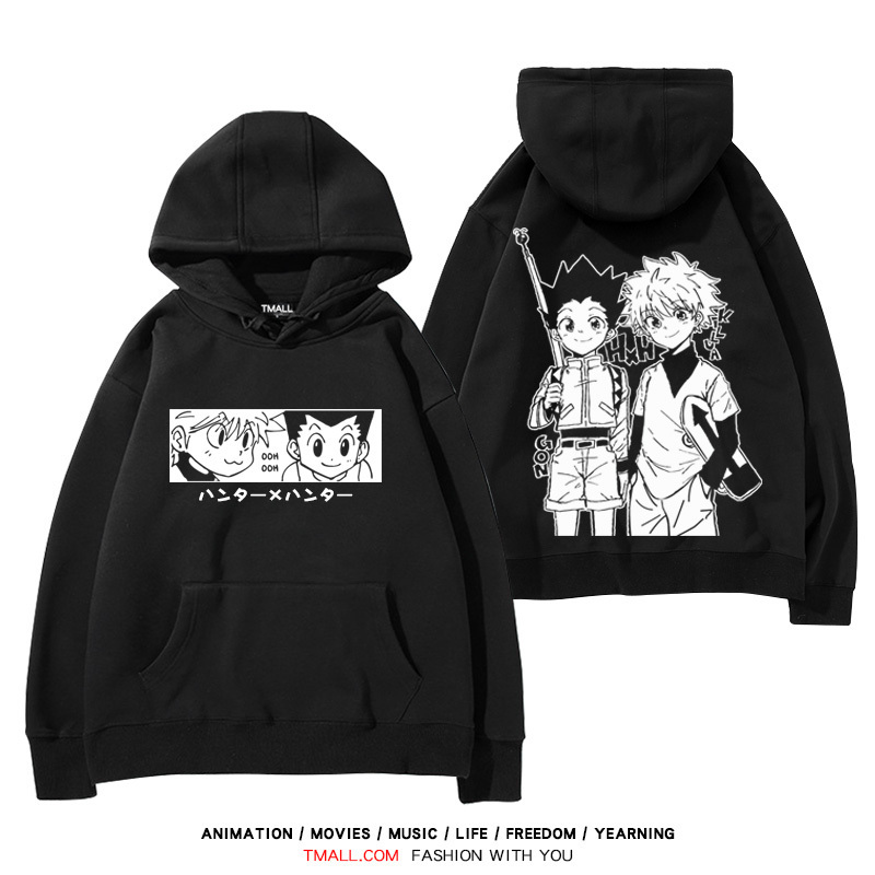 全職獵人 聯名衛衣2024秋冬新款親子情侶裝薄絨款連帽衛衣