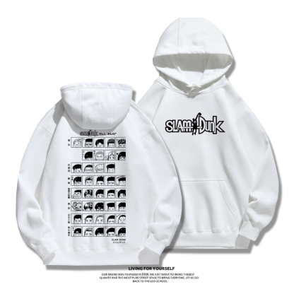 灌籃高手聯名衛衣2024秋冬新款親子情侶裝薄絨款連帽衛衣
