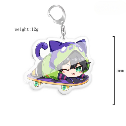 無限滑板喜屋武歷亞克力鑰匙扣掛飾雙面透明 【單買三件起送】