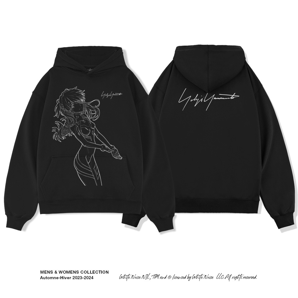 EVA新世紀福音戰士2024秋冬新款親子情侶裝薄絨款連帽衛衣