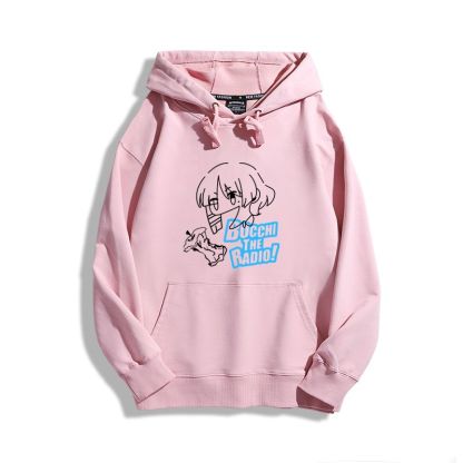 孤獨搖滾聯名衛衣2023秋冬新款親子情侶裝薄絨款連帽衛衣