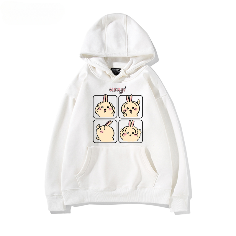 chiikawa 2024秋冬新款親子情侶裝薄絨款連帽衛衣