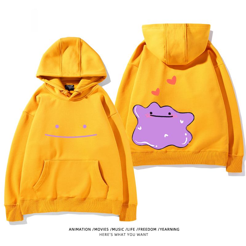 寶可夢 聯名衛衣2024秋冬新款親子情侶裝薄絨款連帽衛衣