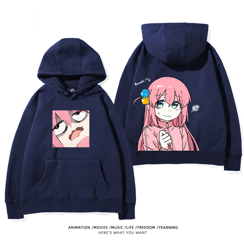 孤獨搖滾 聯名衛衣2024秋冬新款親子情侶裝薄絨款連帽衛衣