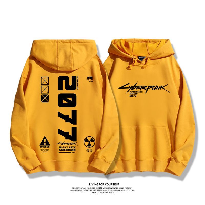 電馭叛客2077聯名衛衣2025秋冬新款親子情侶裝連帽衛衣