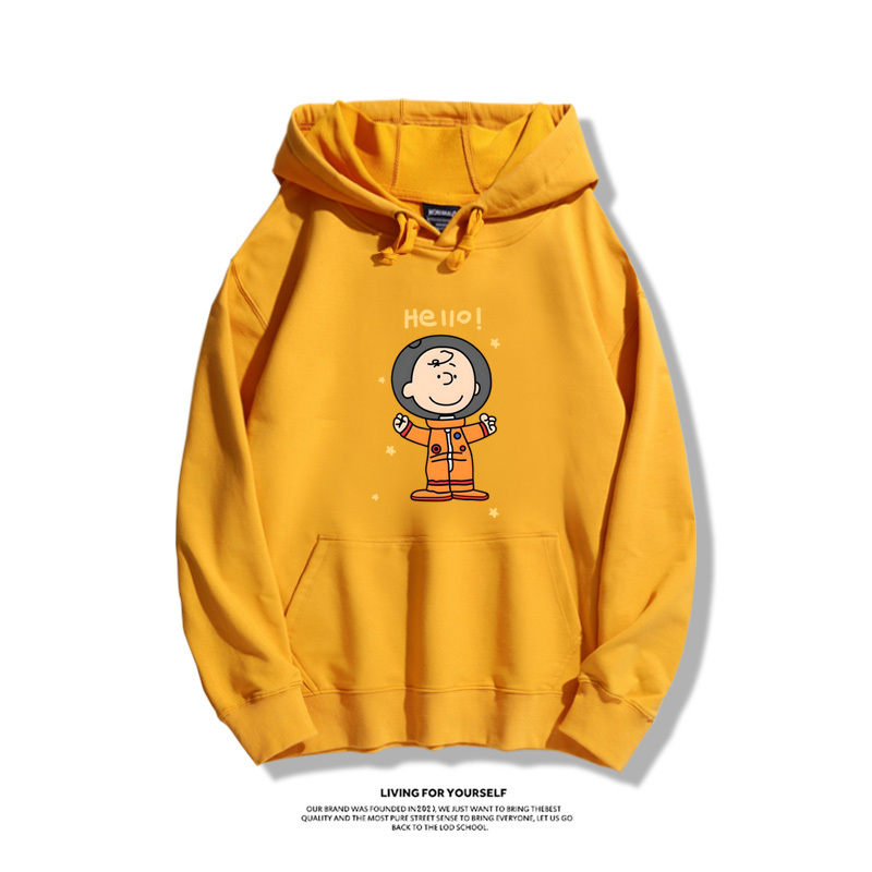 史努比聯名衛衣2023秋冬新款親子情侶裝薄絨款連帽衛衣