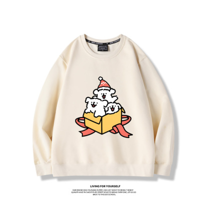 線條小狗聯名聖誕2023親子情侶裝 圓領長袖