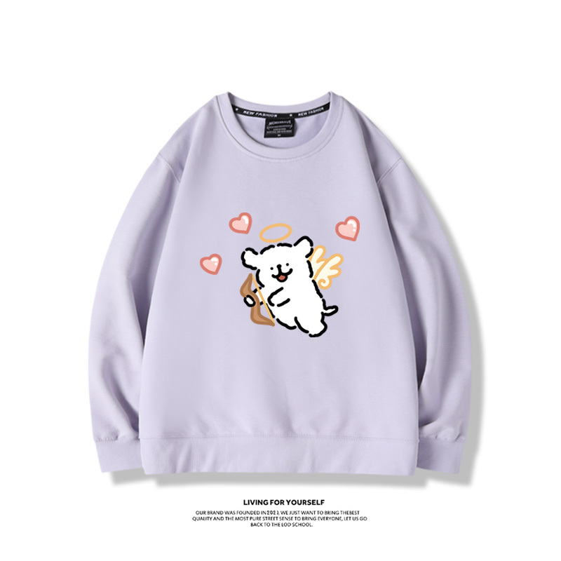 線條小狗2023親子情侶裝 圓領長袖