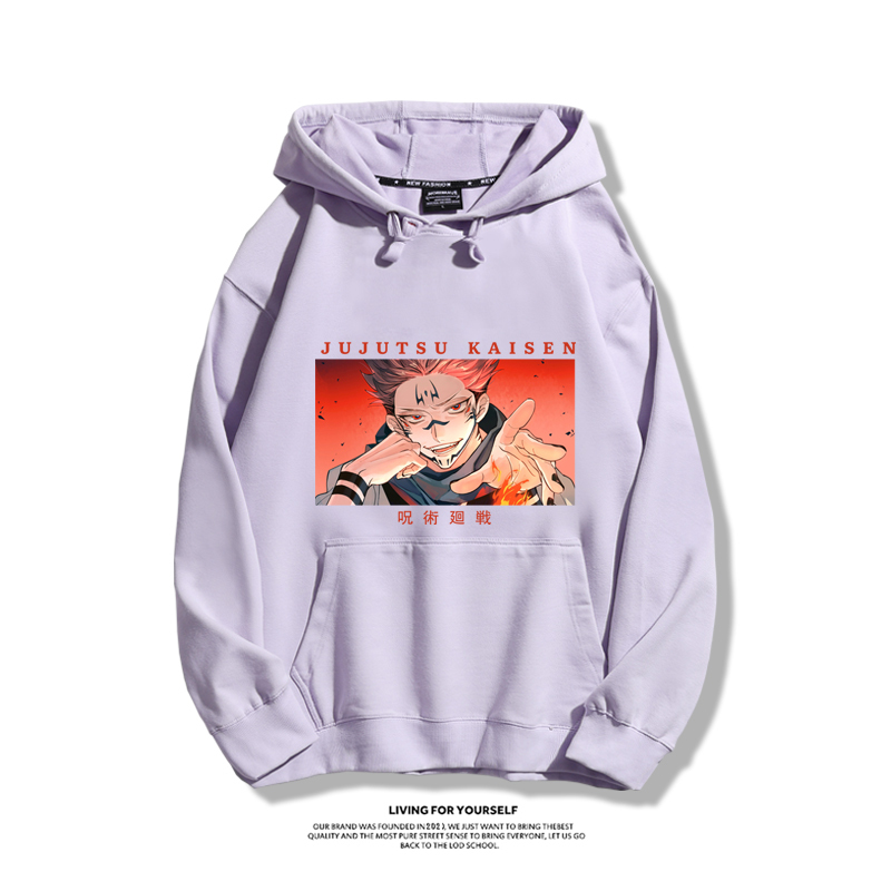 咒術迴戰聯名衛衣2024秋冬新款親子情侶裝薄絨款連帽衛衣