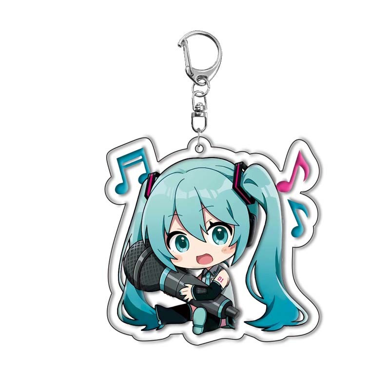 初音未來MIKU公主殿下亞克力鑰匙扣掛飾虛擬偶像鏡音鈴巡音流歌【單買三件起送】