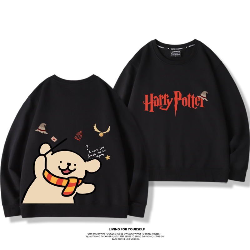 線條小狗2023親子情侶裝 圓領長袖