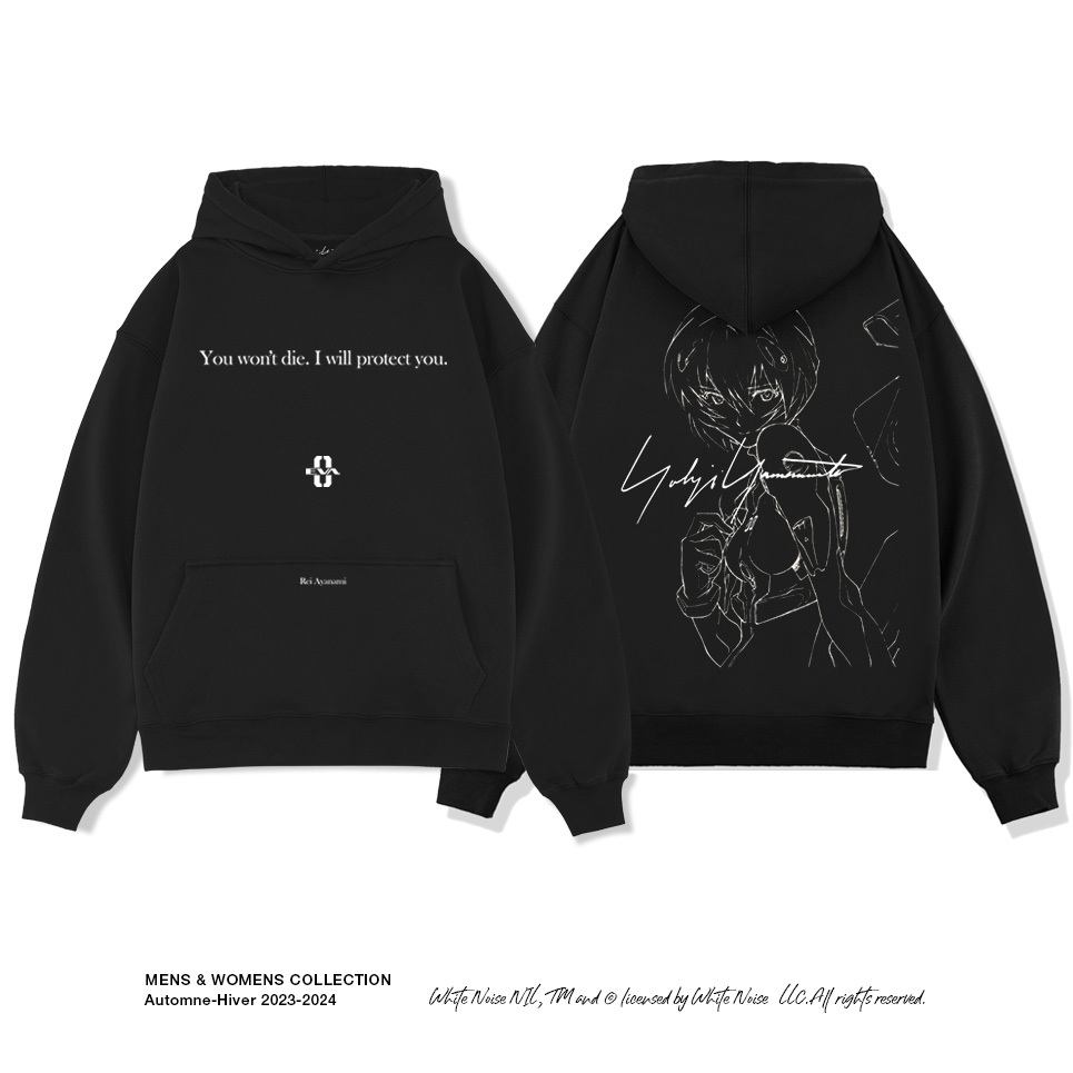 EVA新世紀福音戰士2024秋冬新款親子情侶裝薄絨款連帽衛衣