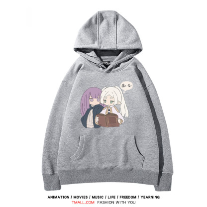 葬送的芙莉蓮 聯名衛衣2024秋冬新款親子情侶裝薄絨款連帽衛衣