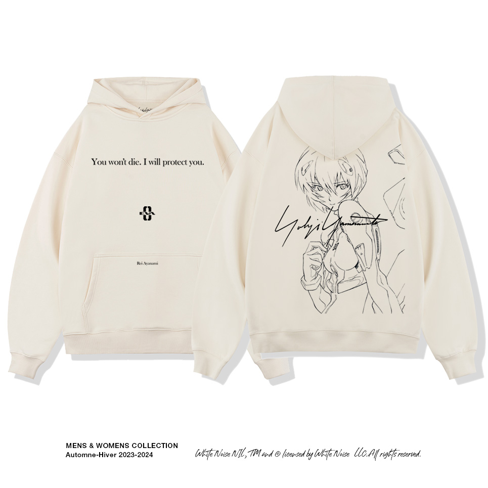 EVA新世紀福音戰士2024秋冬新款親子情侶裝薄絨款連帽衛衣