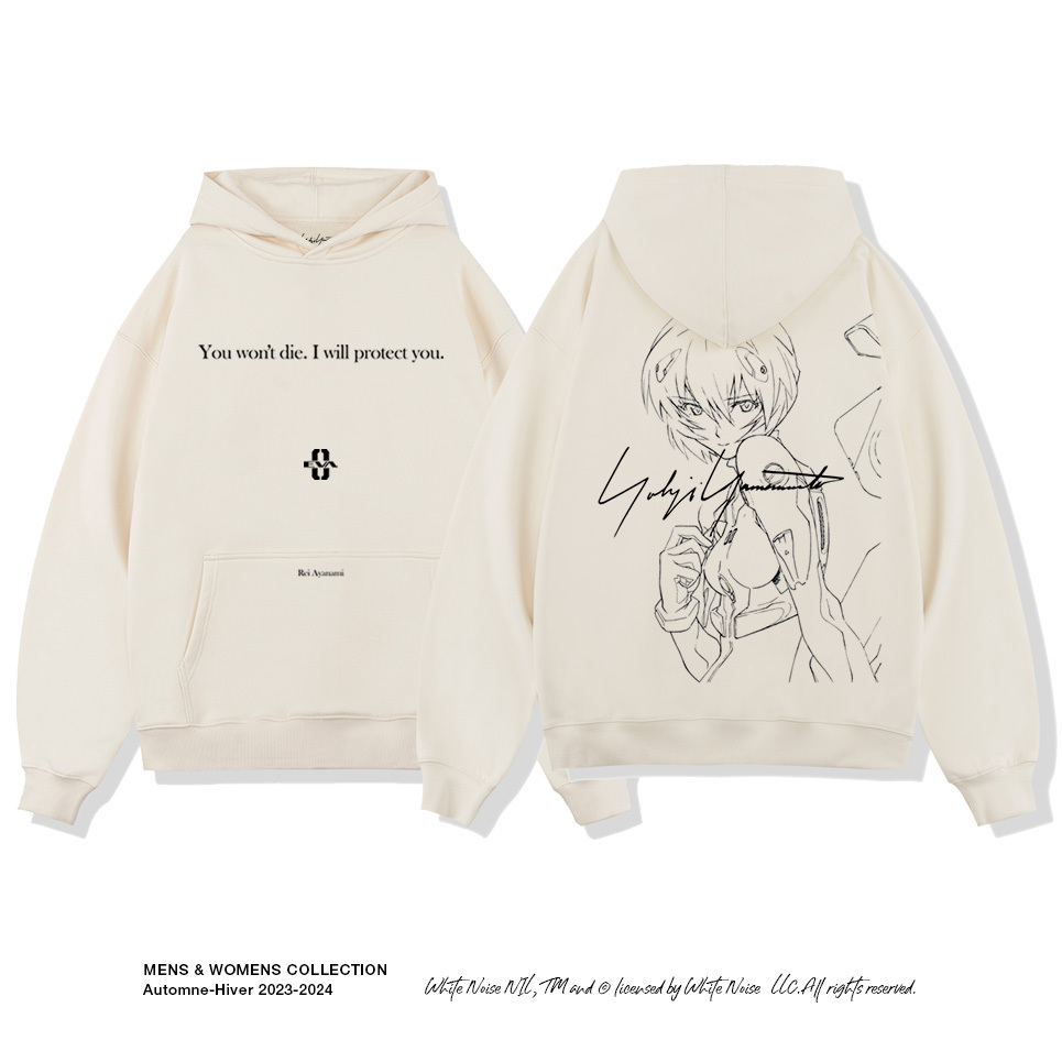 EVA新世紀福音戰士2024秋冬新款親子情侶裝薄絨款連帽衛衣