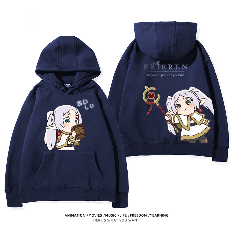 葬送的芙莉蓮 2024秋冬新款親子情侶裝薄絨款連帽衛衣