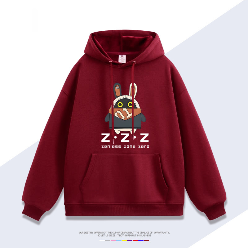 絕區零 聯名2024秋冬新款親子情侶裝薄絨款連帽衛衣