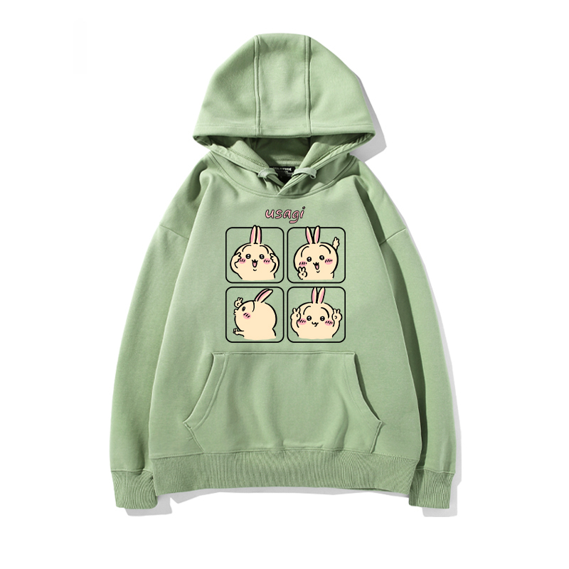 chiikawa 2024秋冬新款親子情侶裝薄絨款連帽衛衣