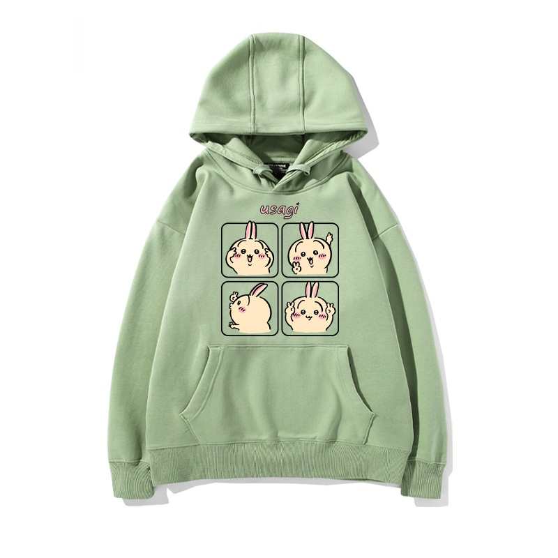 chiikawa 2024秋冬新款親子情侶裝薄絨款連帽衛衣