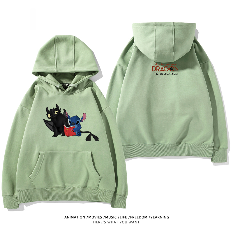 馴龍高手 聯名衛衣2024秋冬新款親子情侶裝薄絨款連帽衛衣