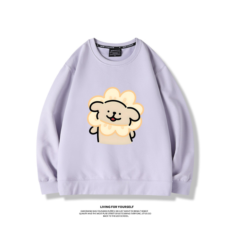 線條小狗2023親子情侶裝 圓領長袖