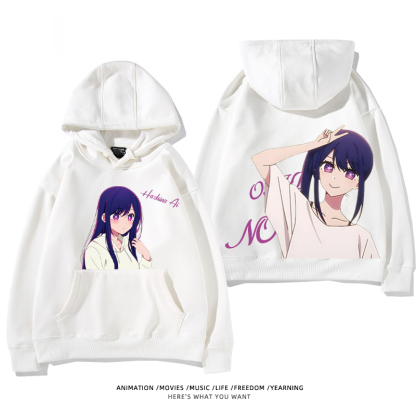 我推的孩子 聯名衛衣2024秋冬新款親子情侶裝薄絨款連帽衛衣