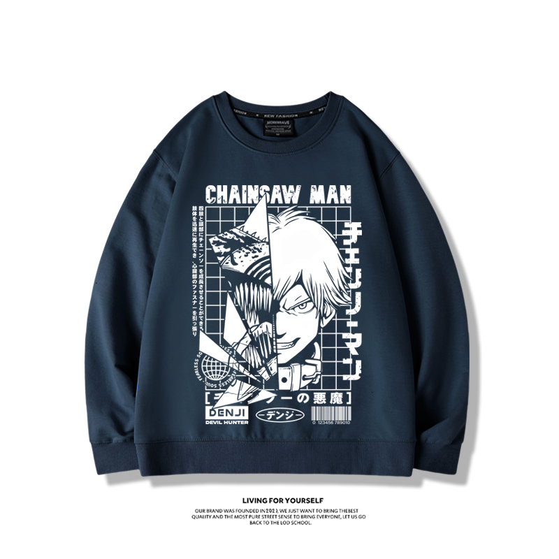 鏈鋸人電次2023親子情侶裝 圓領長袖