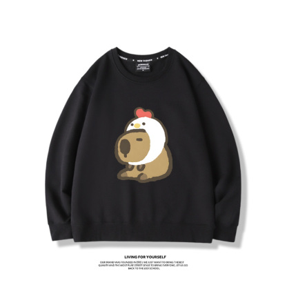 卡皮巴拉水豚2024親子情侶裝 圓領長袖