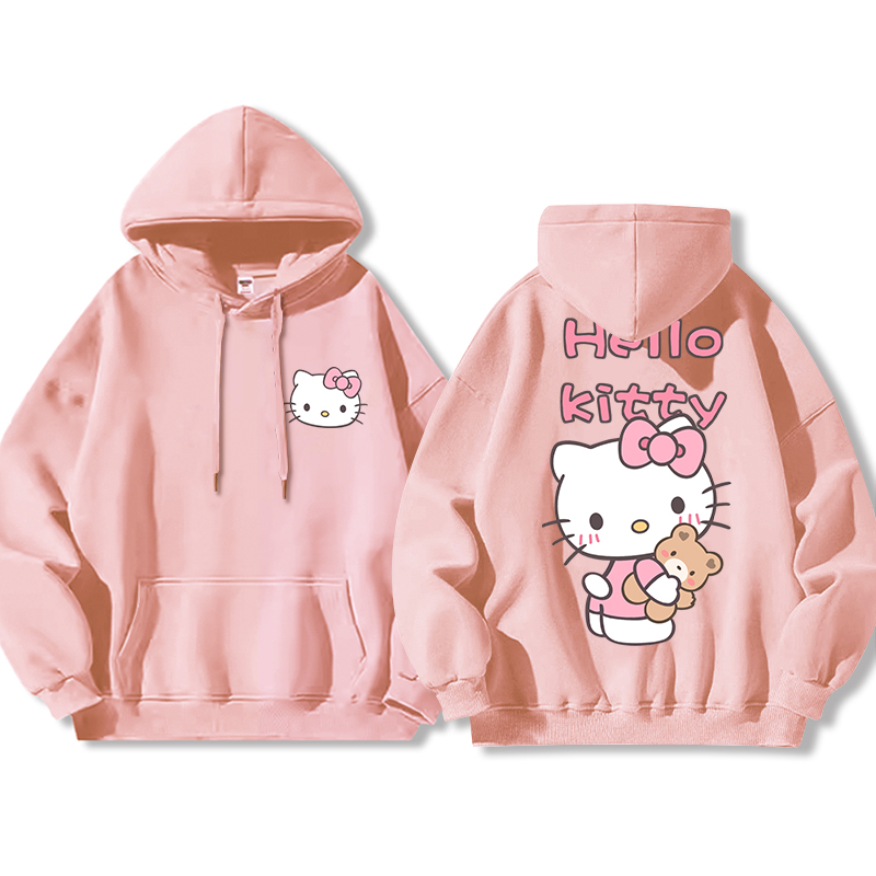 HelloKitty新款 寬鬆百搭 秋冬款 寬鬆連帽衛衣