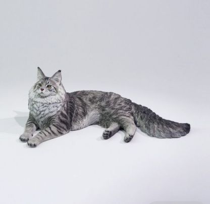 【預購】正版授權 獵跡 1/6 銀虎緬因貓