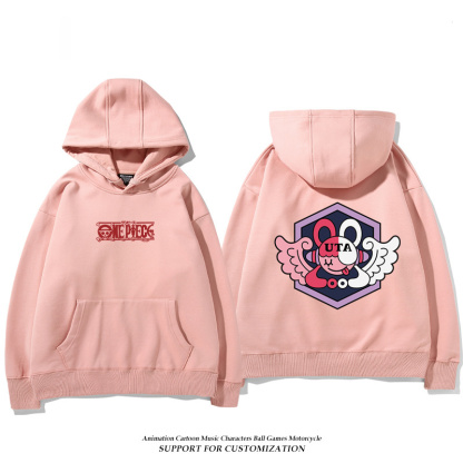 航海王紅髮歌姬烏塔 聯名衛衣2024秋冬新款親子情侶裝薄絨款連帽衛衣