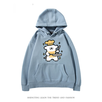 線條小狗 聯名衛衣2024秋冬新款親子情侶裝薄絨款連帽衛衣