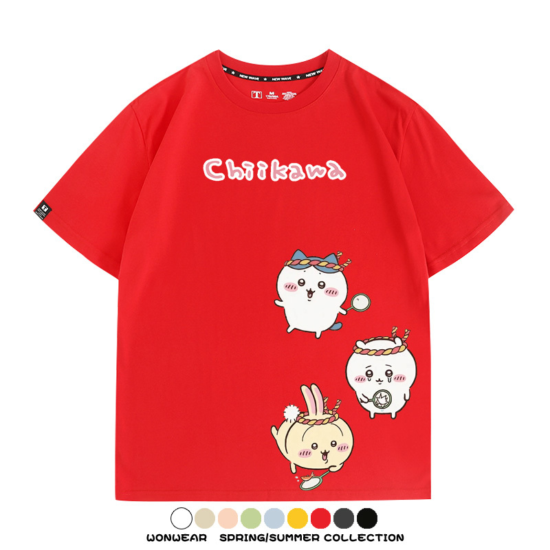 Chiikawa吉伊卡哇烏薩奇寶寶 親子情侶裝寬鬆短袖T