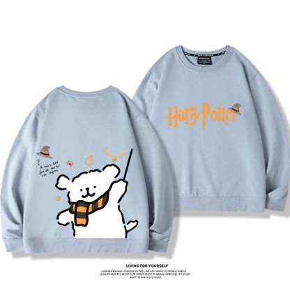 線條小狗2023親子情侶裝 圓領長袖