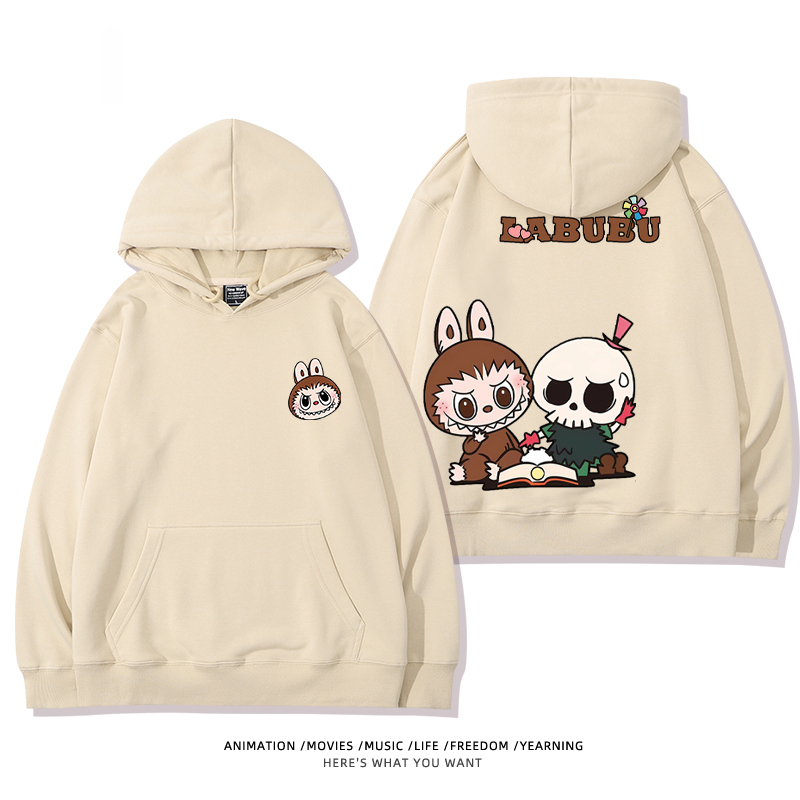 labubu新款 寬鬆百搭 秋冬款 寬鬆連帽衛衣