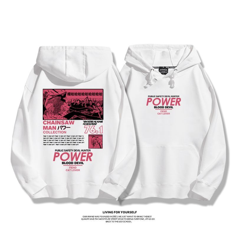鏈鋸人新款 親子情侶男女款連帽衛衣
