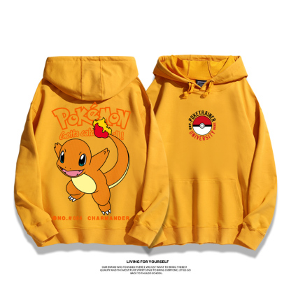 寶可夢聯名衛衣2023秋冬新款親子情侶裝薄絨款連帽衛衣