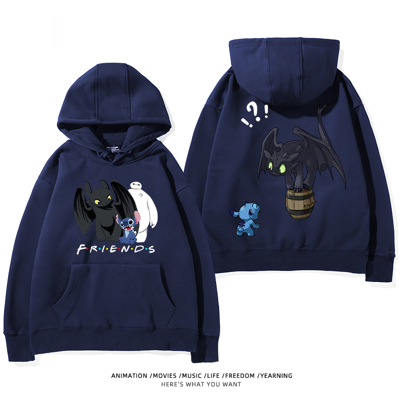 馴龍高手 聯名衛衣2024秋冬新款親子情侶裝薄絨款連帽衛衣