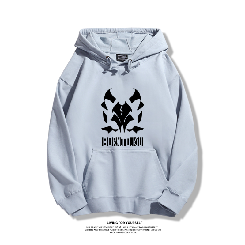 蔚藍檔案聯名衛衣2023秋冬新款親子情侶裝薄絨款連帽衛衣