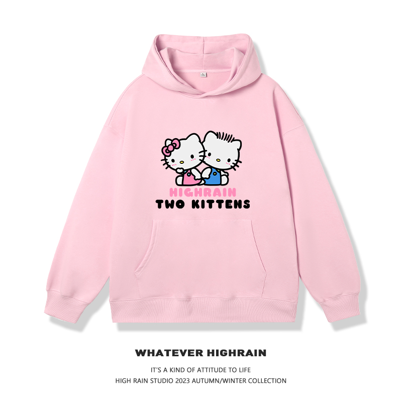 HelloKitty新款 寬鬆百搭 秋冬款 寬鬆連帽衛衣