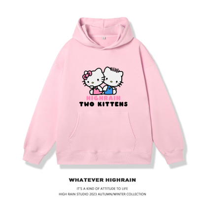 HelloKitty新款 寬鬆百搭 秋冬款 寬鬆連帽衛衣