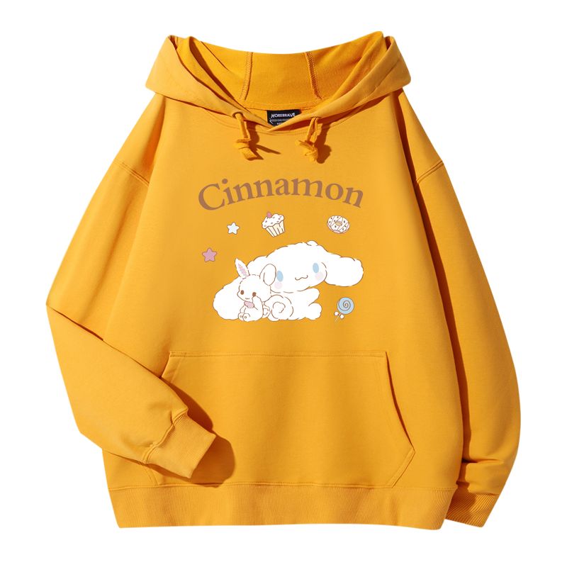 三麗鷗潮牌聯名衛衣2023秋冬新款親子情侶裝薄絨款連帽衛衣