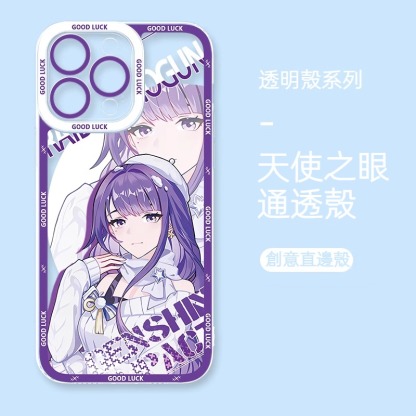 蘋果 系列冬日原神天使眼透明防摔軟殼