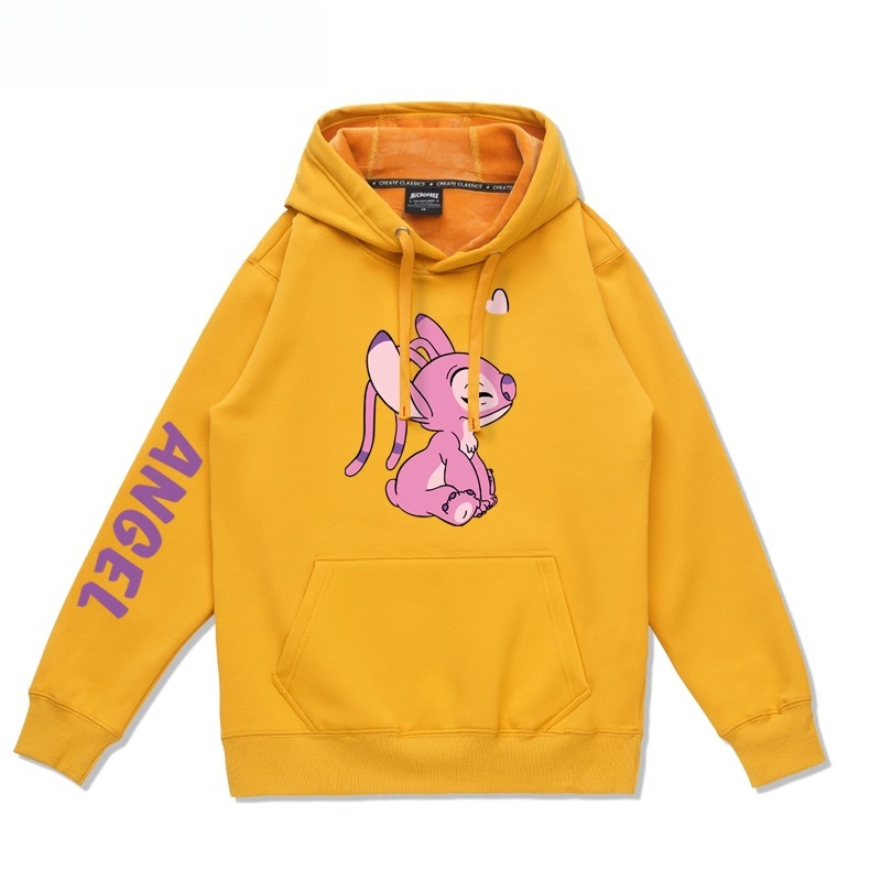 史迪仔卡通 聯名衛衣2025秋冬新款 親子情侶裝連帽衛衣